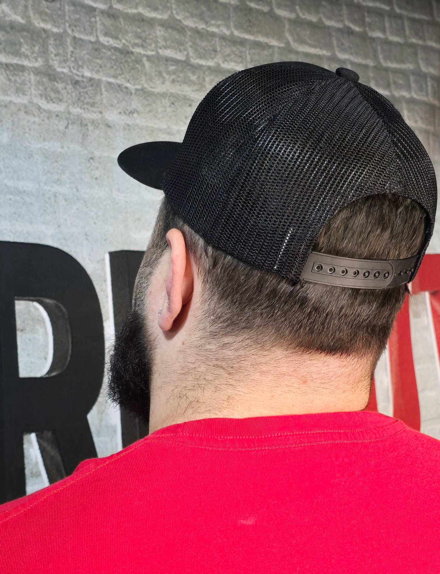 Brute Co Round Red and Black Logo Snapback