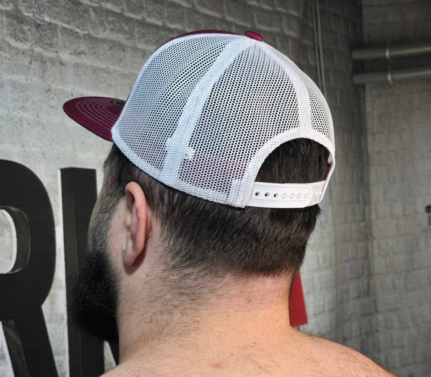 Brute Co Round Red and Black Logo Snapback