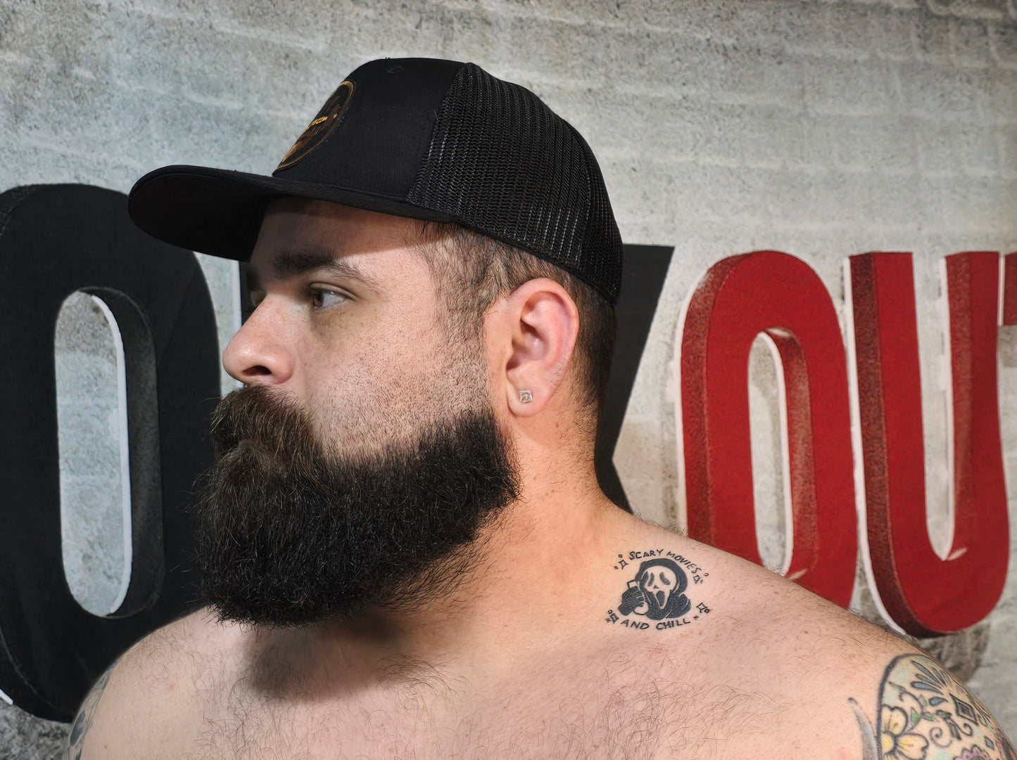 Brute Co Round Black, Brown and Orange Logo Snapback