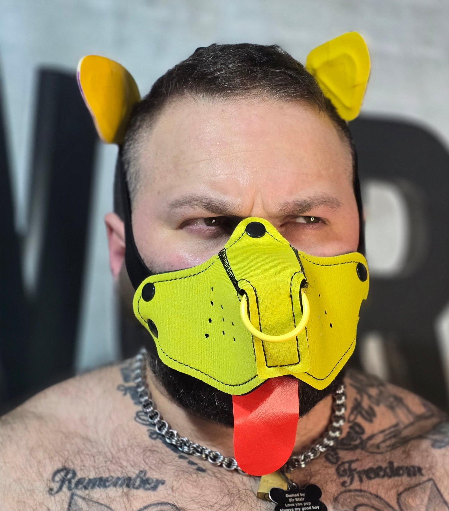 "Thristy" Yellow Puppy Hood