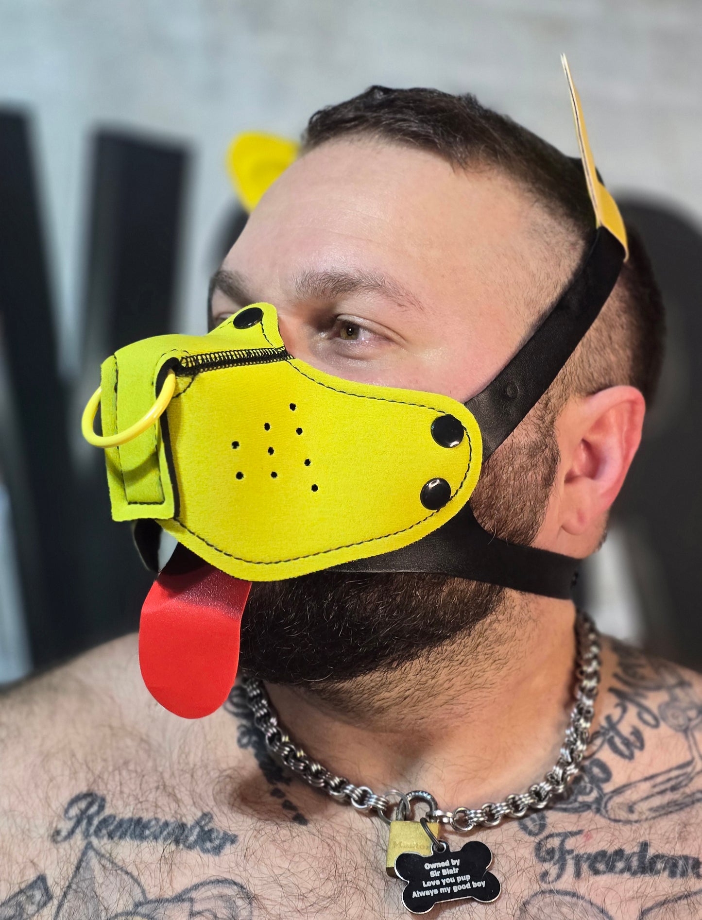 "Thristy" Yellow Puppy Hood