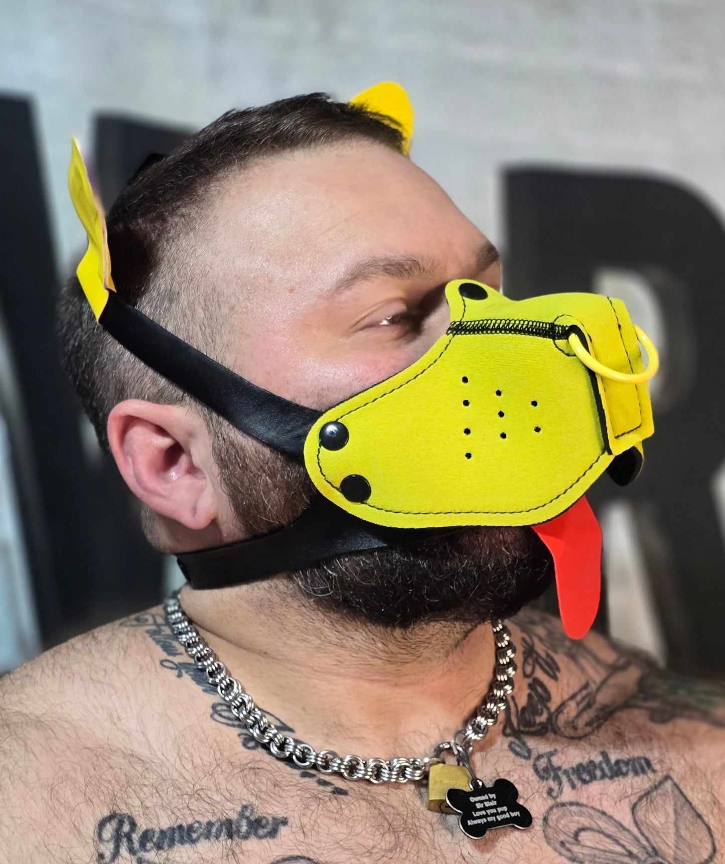 "Thristy" Yellow Puppy Hood