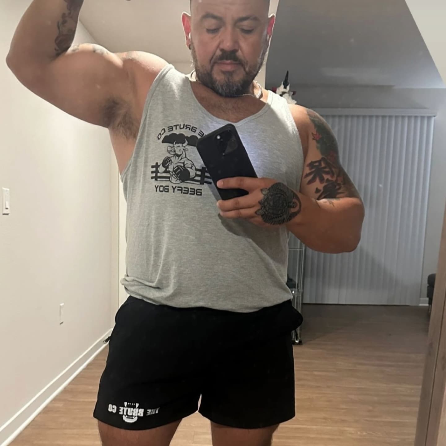 Black "The Brute Co Logo" Lifting Shorts