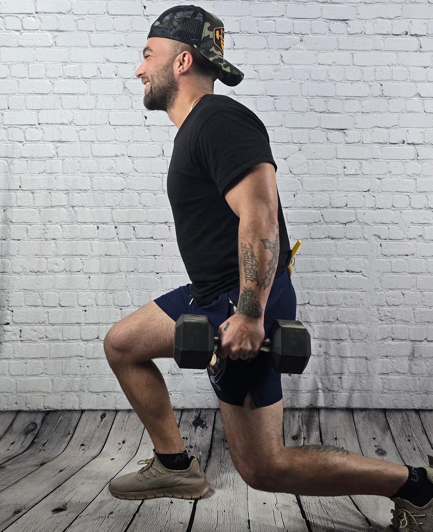 "SQUAT REPEAT PEACH" Shorts