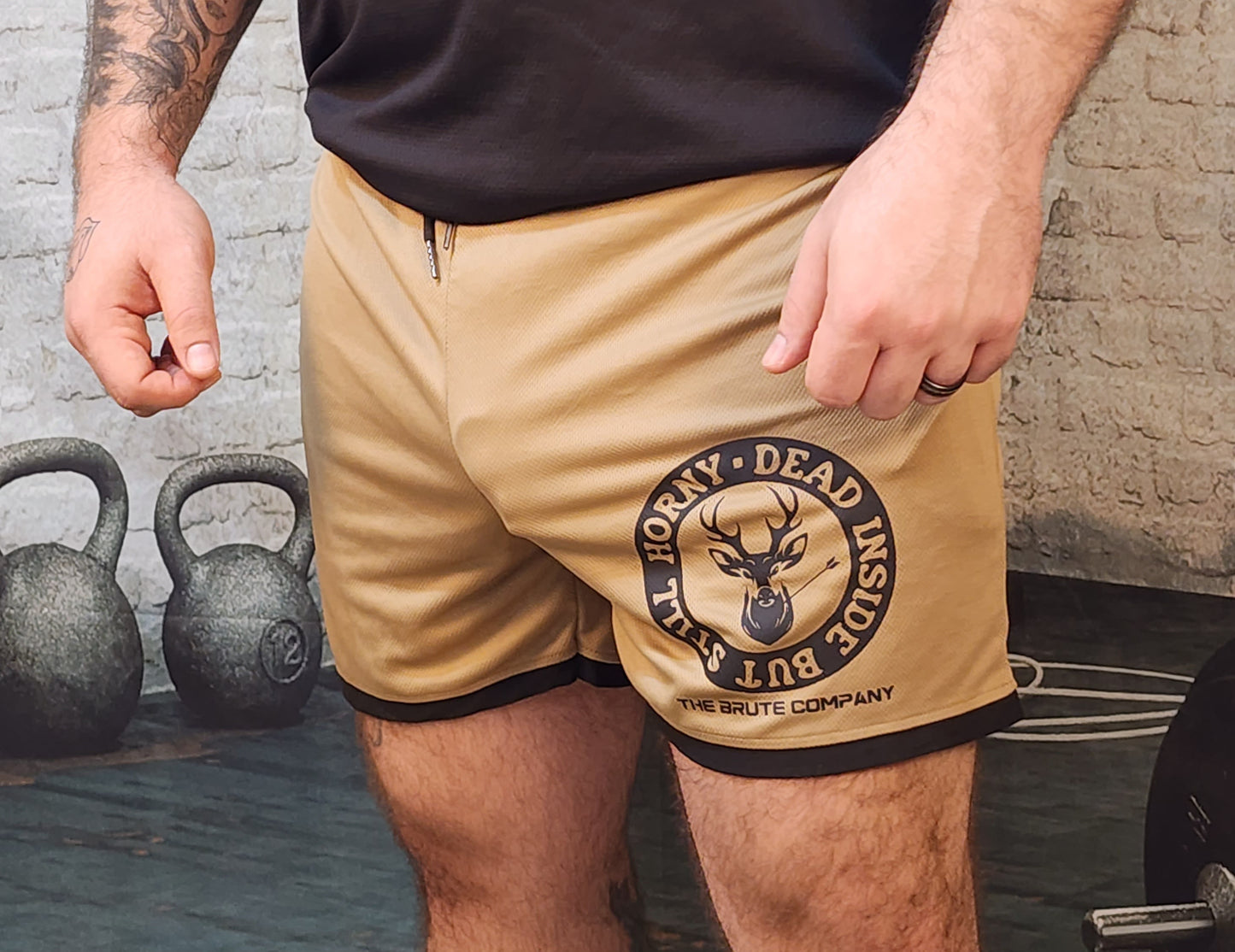 Brute Co Dead Inside But Still Horny Lifting Shorts