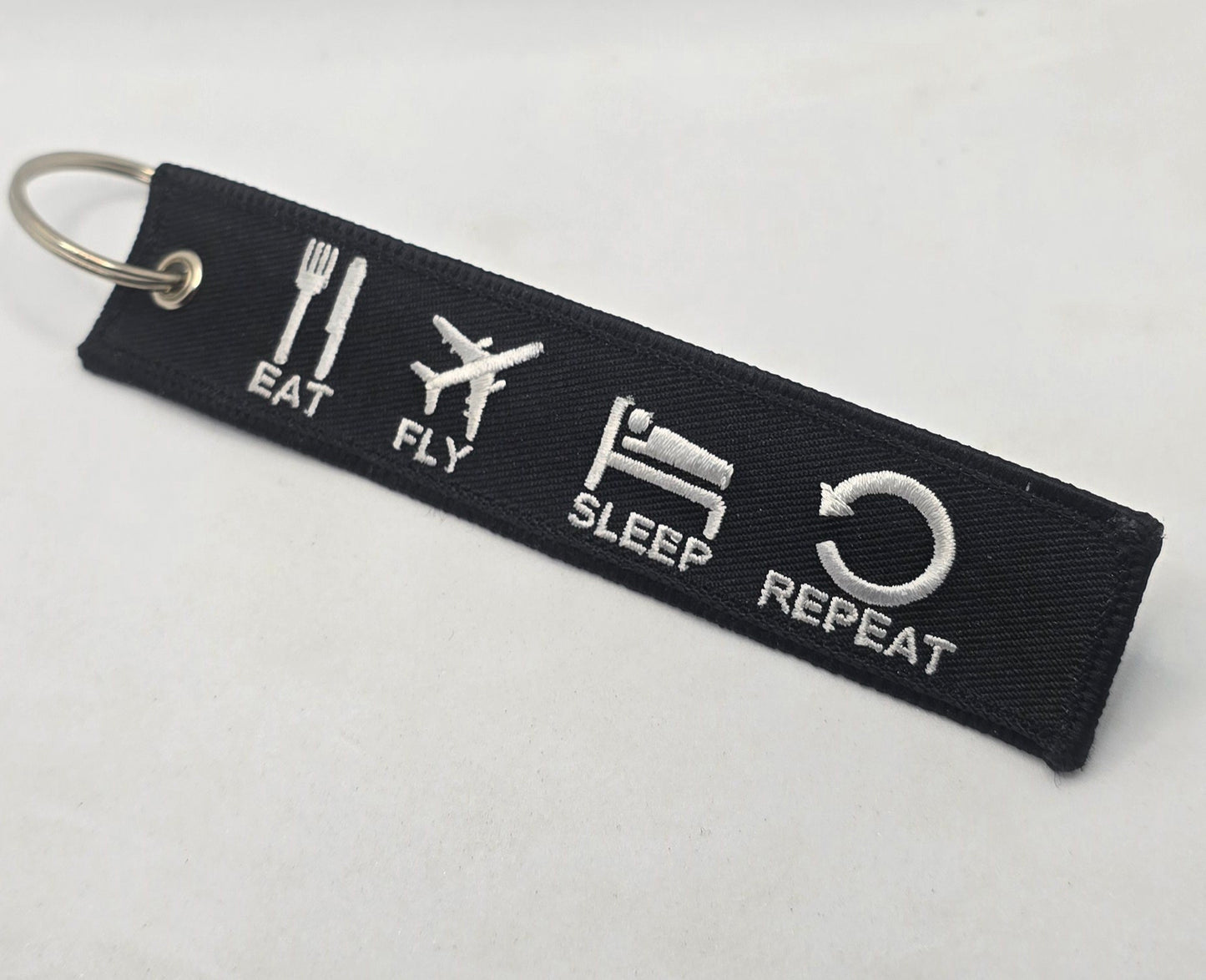 "EAT FLY SLEEP REPEAT" Airline Bag Tag