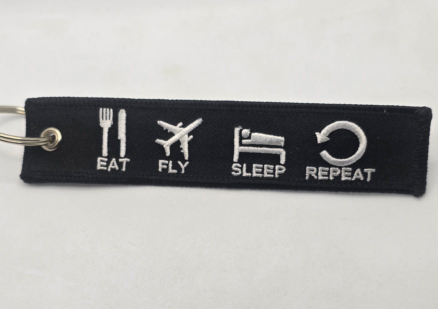 "EAT FLY SLEEP REPEAT" Airline Bag Tag