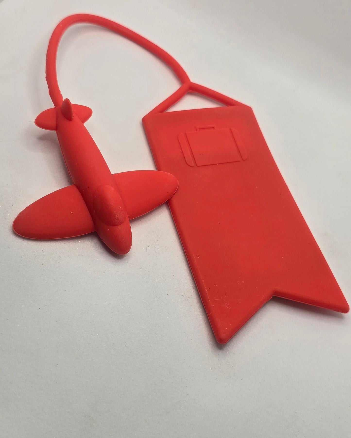 "Bon Voyage Silicone Red Plane" Airline Bag Tag