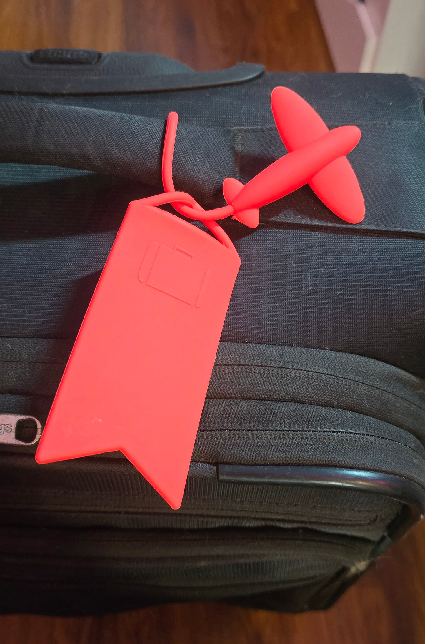 "Bon Voyage Silicone Red Plane" Airline Bag Tag