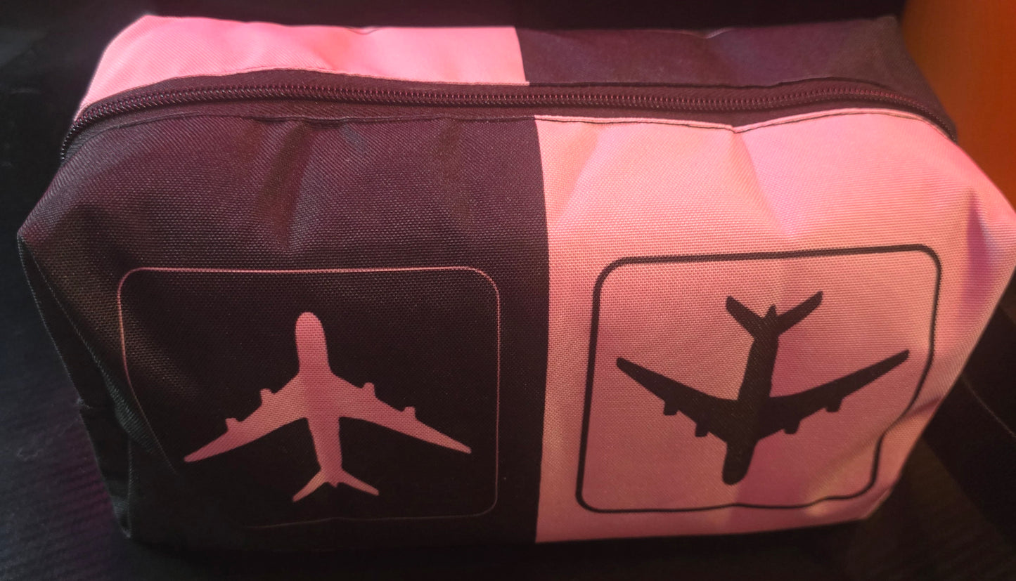 LARGE AIRLINE 6-PACK CAN OF WATER BAG (PINK/BLACK)