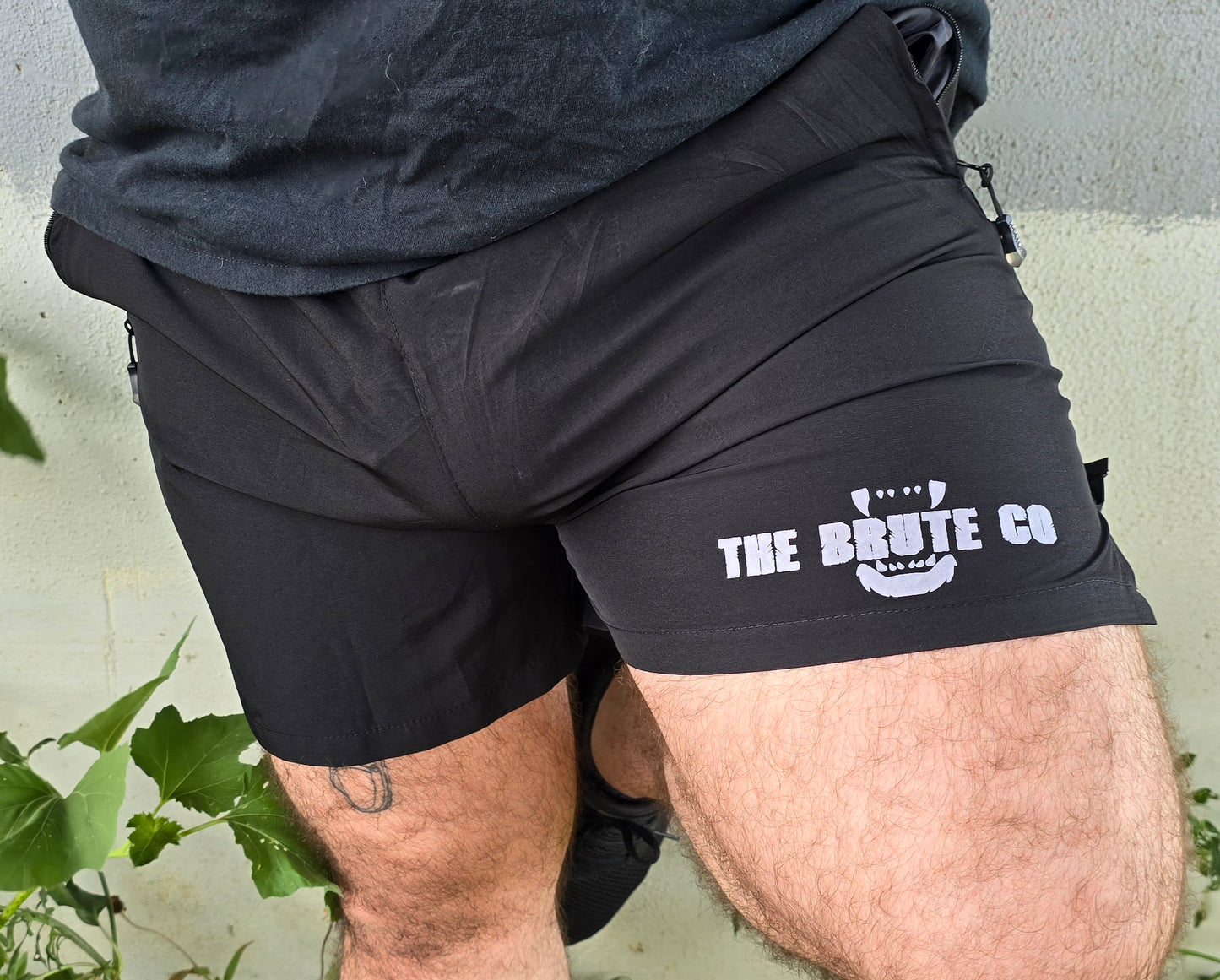 Black "The Brute Co Logo" Lifting Shorts