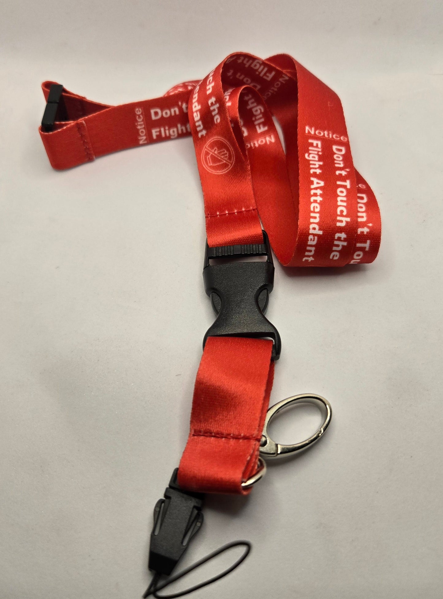 "DON'T TOUCH THE FLIGHT ATTENDANT" Lanyard