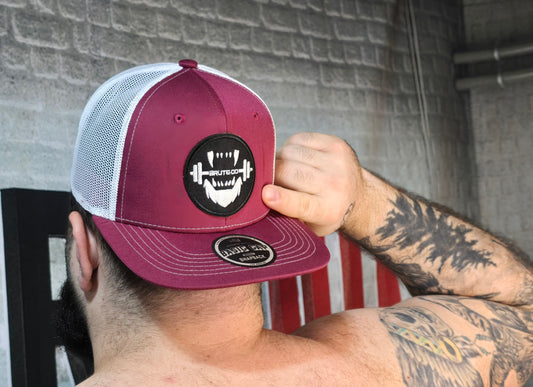 Brute Co Round Red and Black Logo Snapback