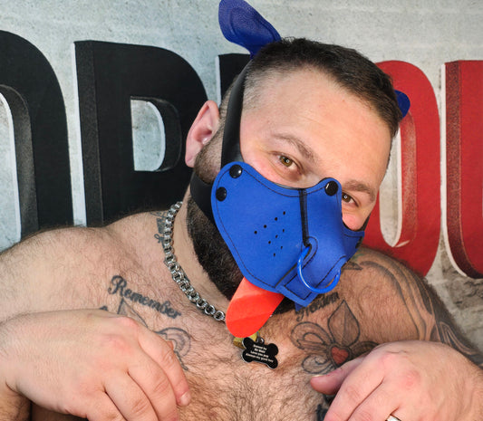 "Give it to me" Blue Puppy Hood