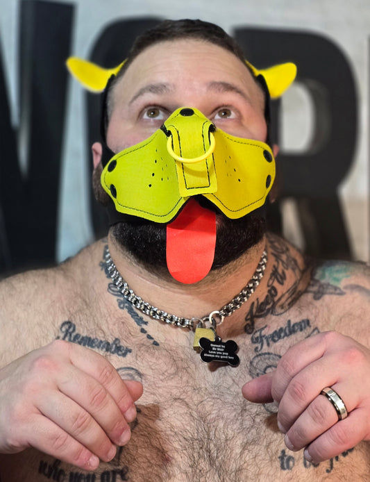 "Thristy" Yellow Puppy Hood