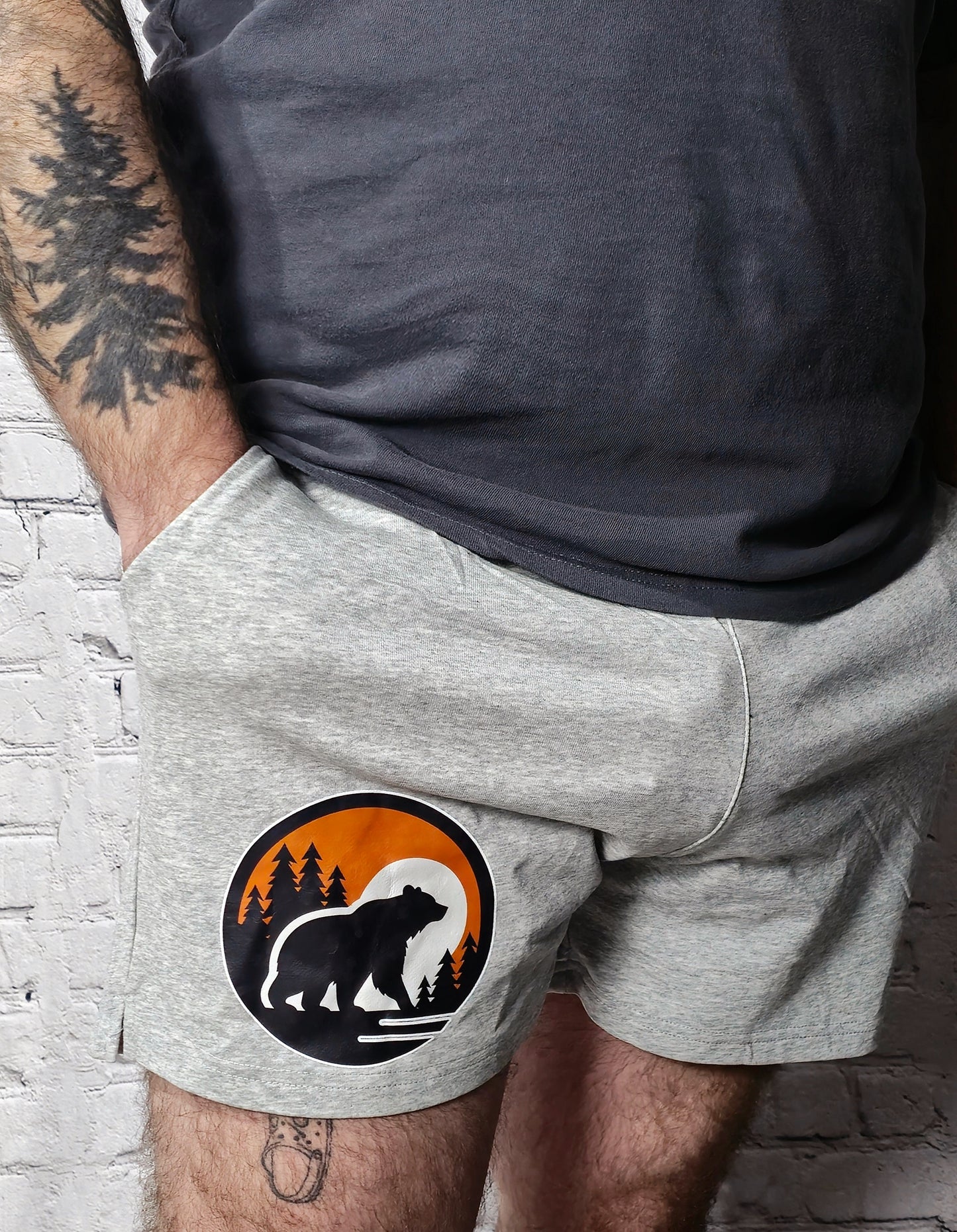 Lazy Bear Cotton Shorts