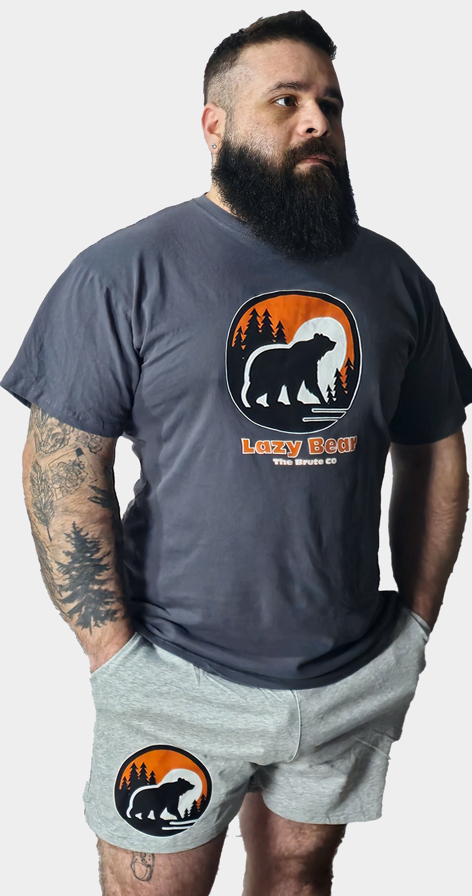 Lazy Bear Cotton Shorts