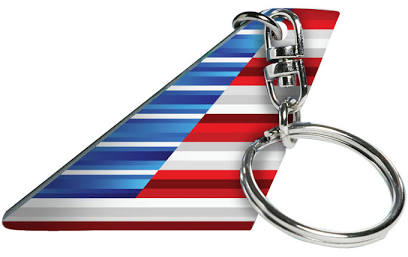 American Airlines Airplane Tail Key Chain