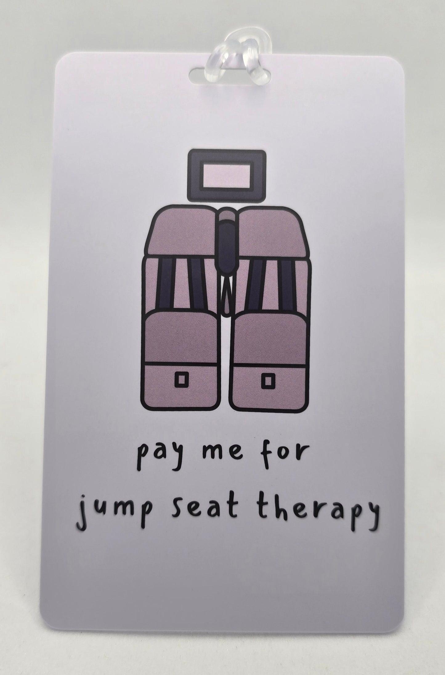 "JUMPSEAT THERAPY" BAG TAG