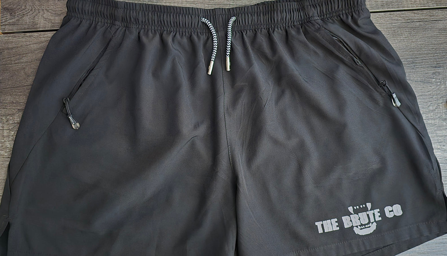 Black "The Brute Co Logo" Lifting Shorts