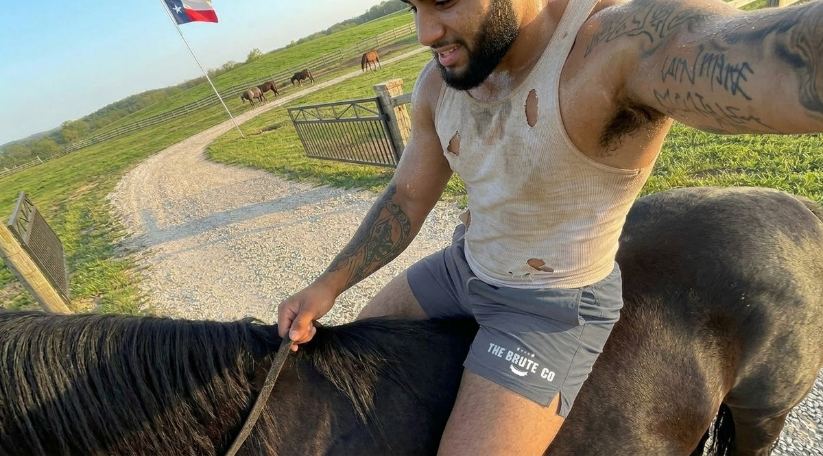 Gray "The Brute Co Logo" Lifting Shorts