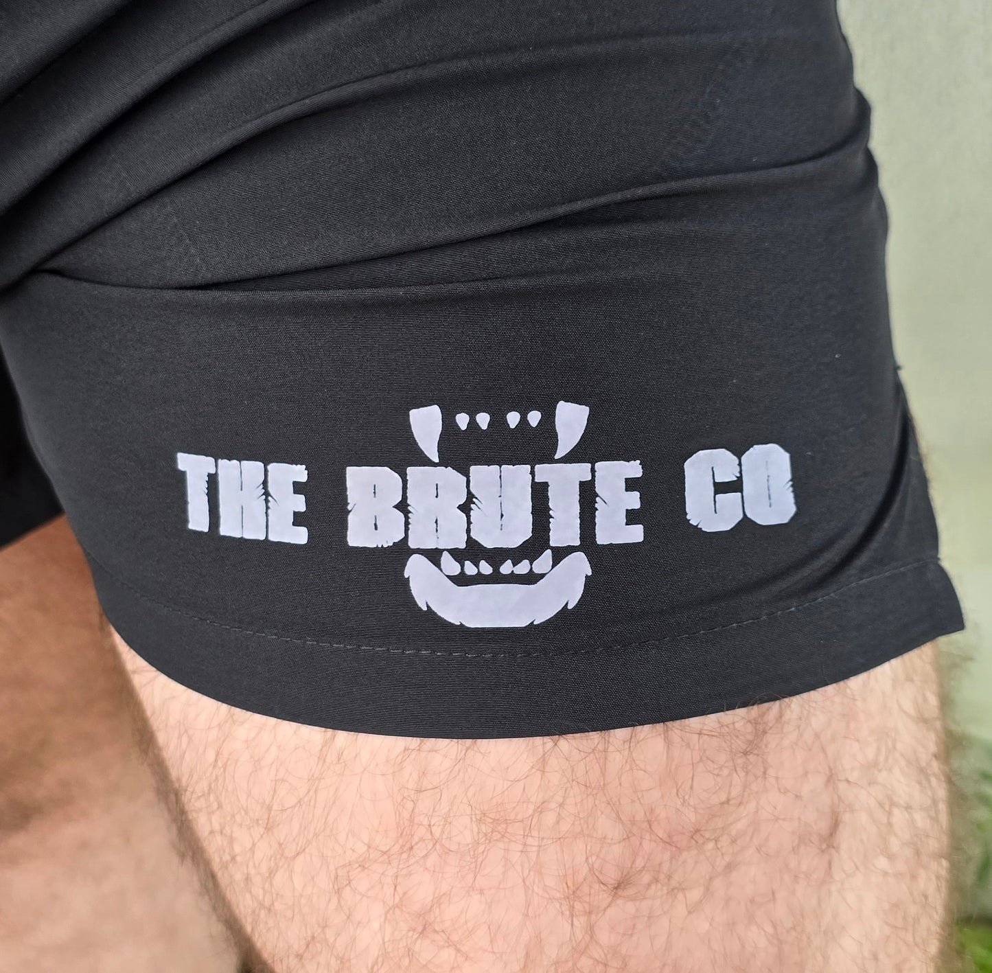 Black "The Brute Co Logo" Lifting Shorts