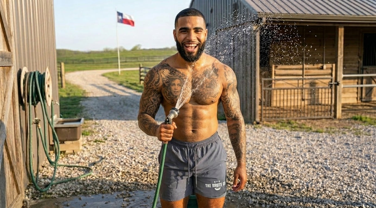 Gray "The Brute Co Logo" Lifting Shorts