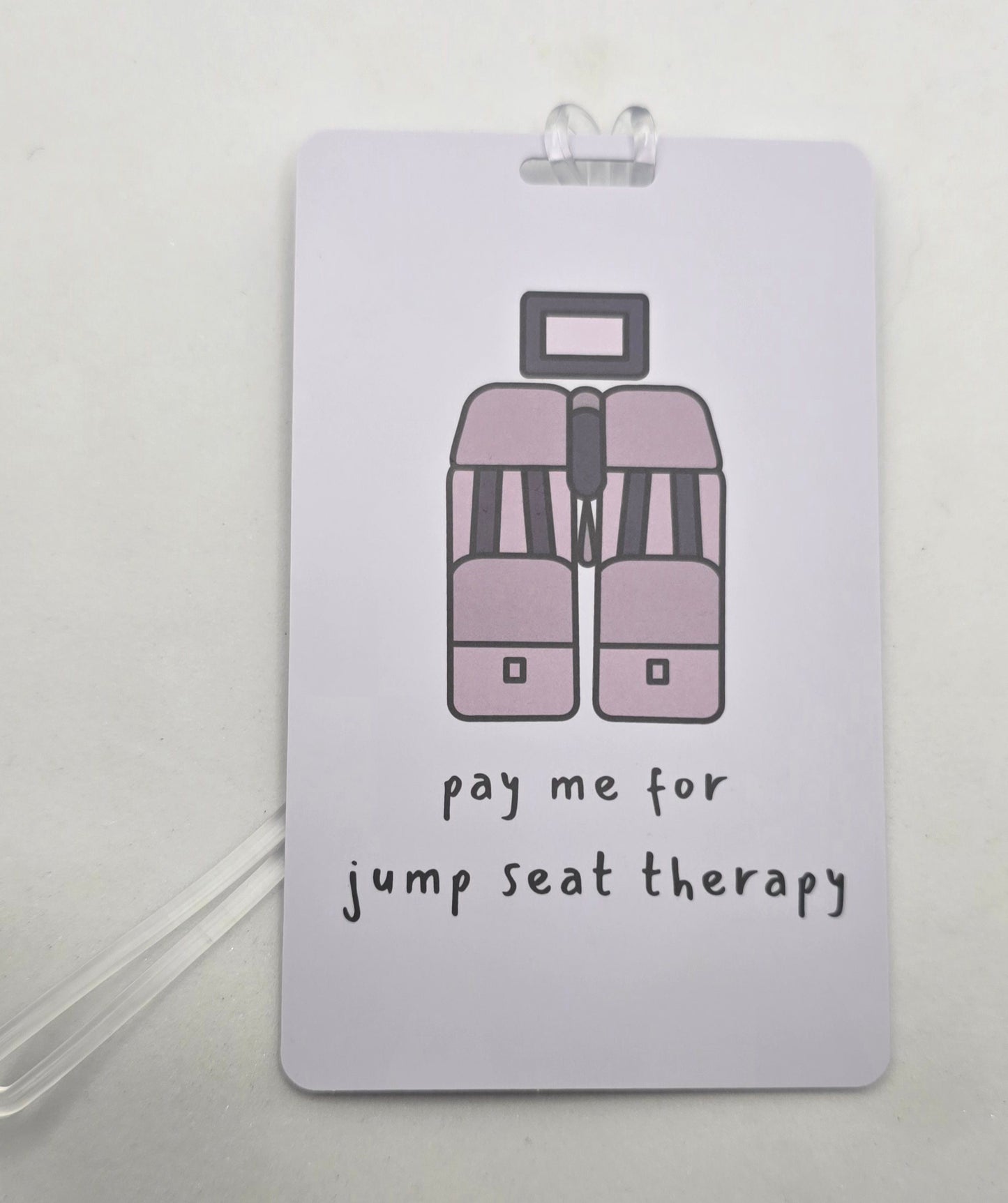 "JUMPSEAT THERAPY" BAG TAG