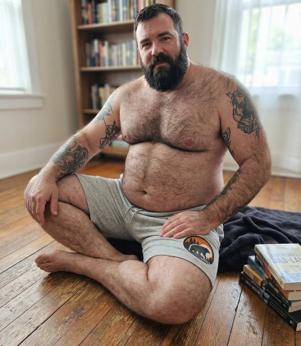 Lazy Bear Cotton Shorts