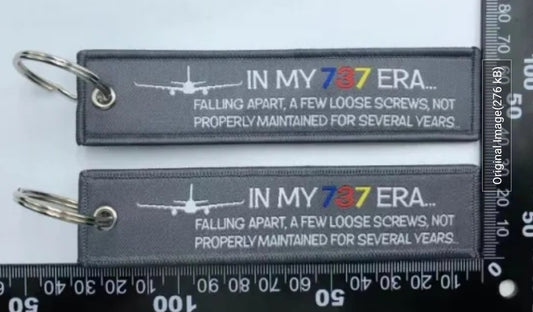 "IN MY 737 ERA" bag tag