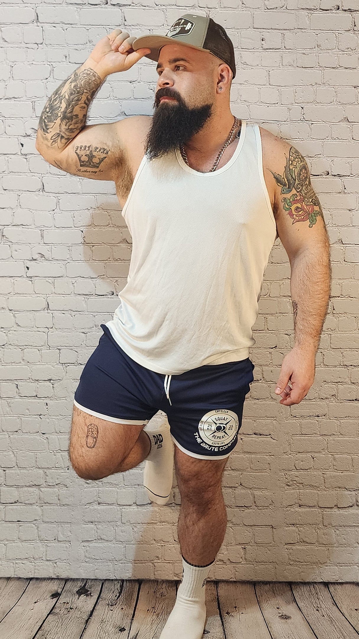 Brute Co Peach Dumbbell Lifting Shorts